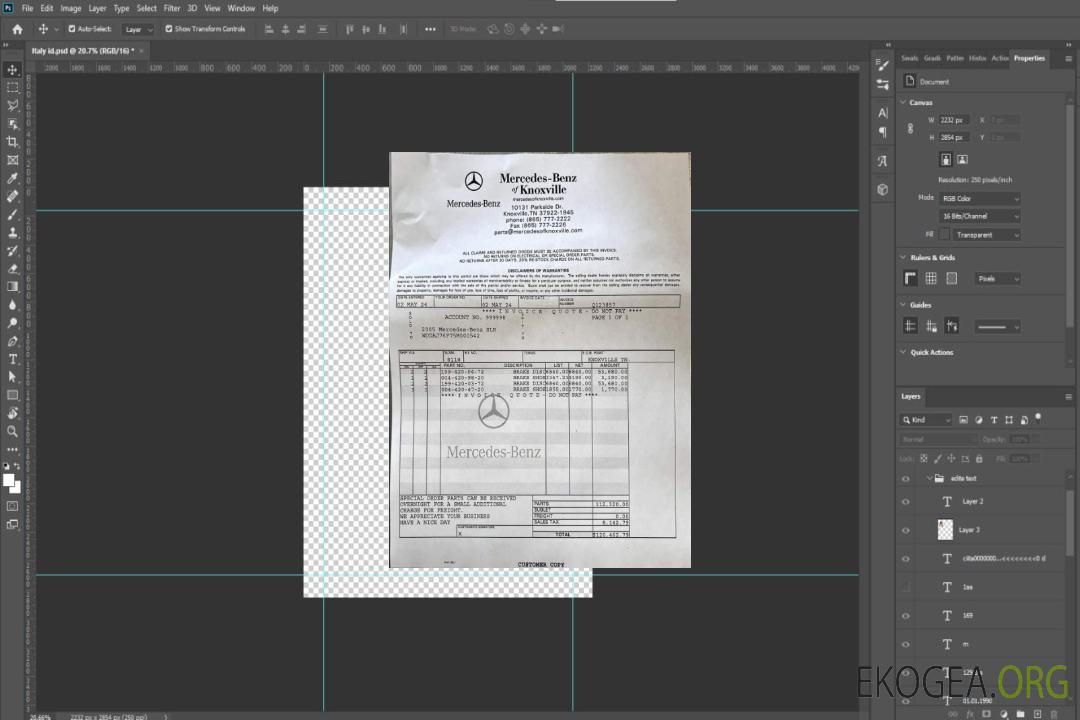 Reçu de paiement de service Mercedes, Benz template